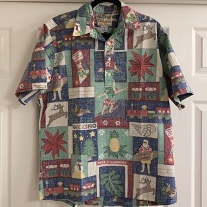 Reyn Spooner Hawaiian Christmas shirt, L